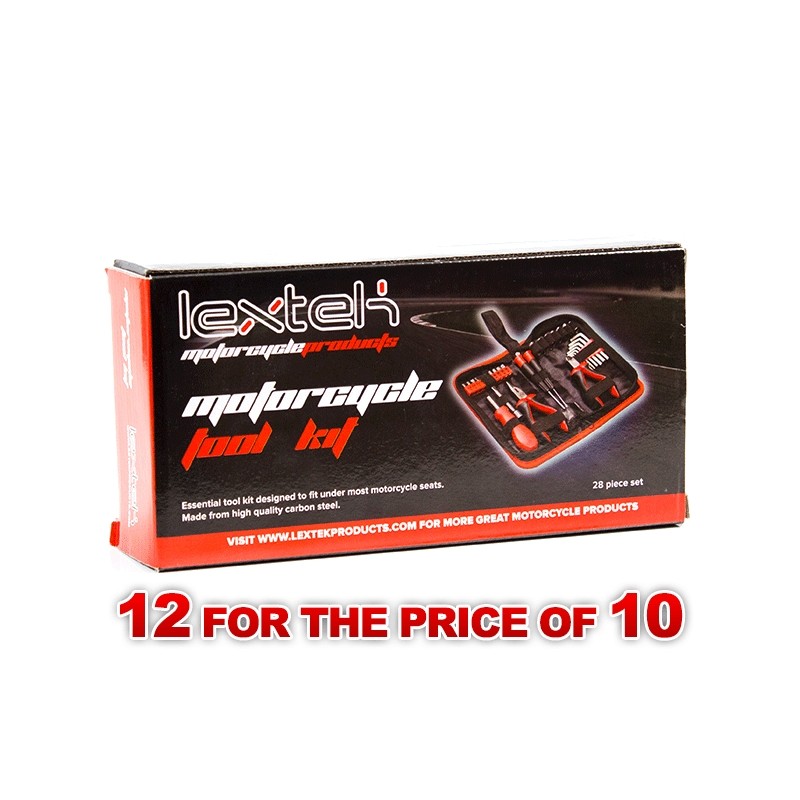 Juego de herramientas para debajo del asiento de motocicleta/scooter Lextek (12 por el precio de 10) Talaria Sting