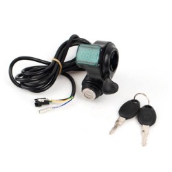 Acelerador con llave y voltímetro (5-99V Pantalla Verde)