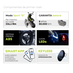 Felo FW-07 Moto electrica scooter de Carretera Sujeta a Plan Moves III