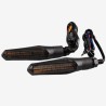 Indicadores LED negros mate secuenciales para motocicleta Lextek con luz de freno Talaria Sting