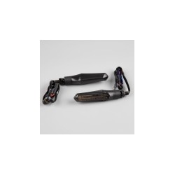 Indicadores LED negros mate secuenciales para motocicleta Lextek con luz de freno Talaria Sting